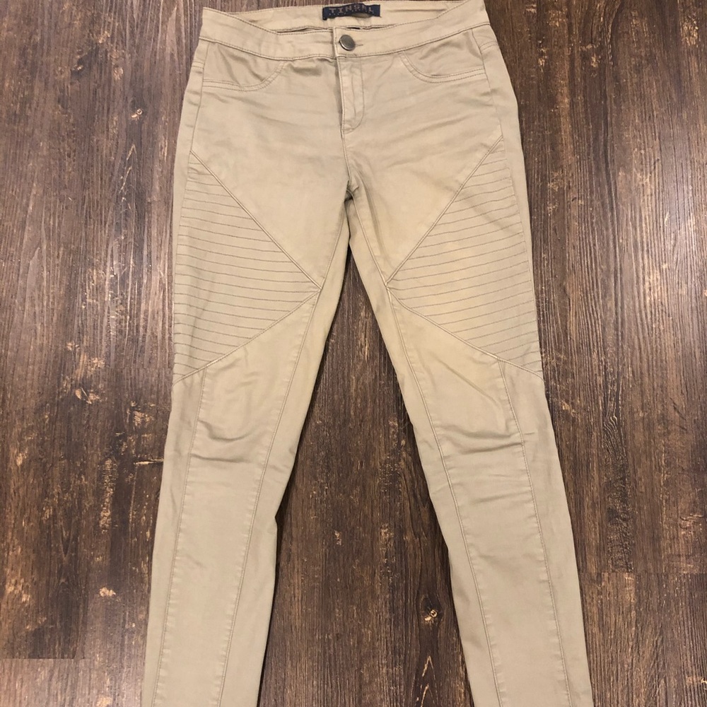 Tinsel Pale Army Green Motto Jeans